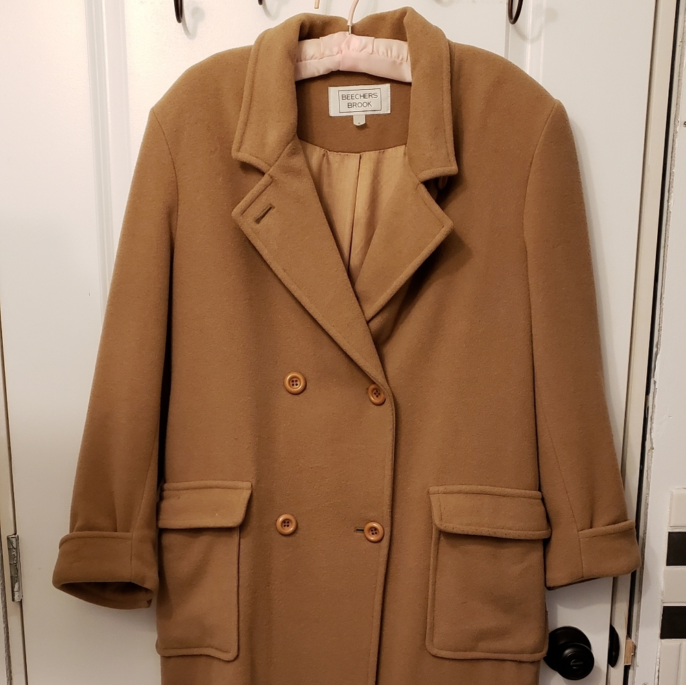 Vintage Beechers Brook wool blend full length coat